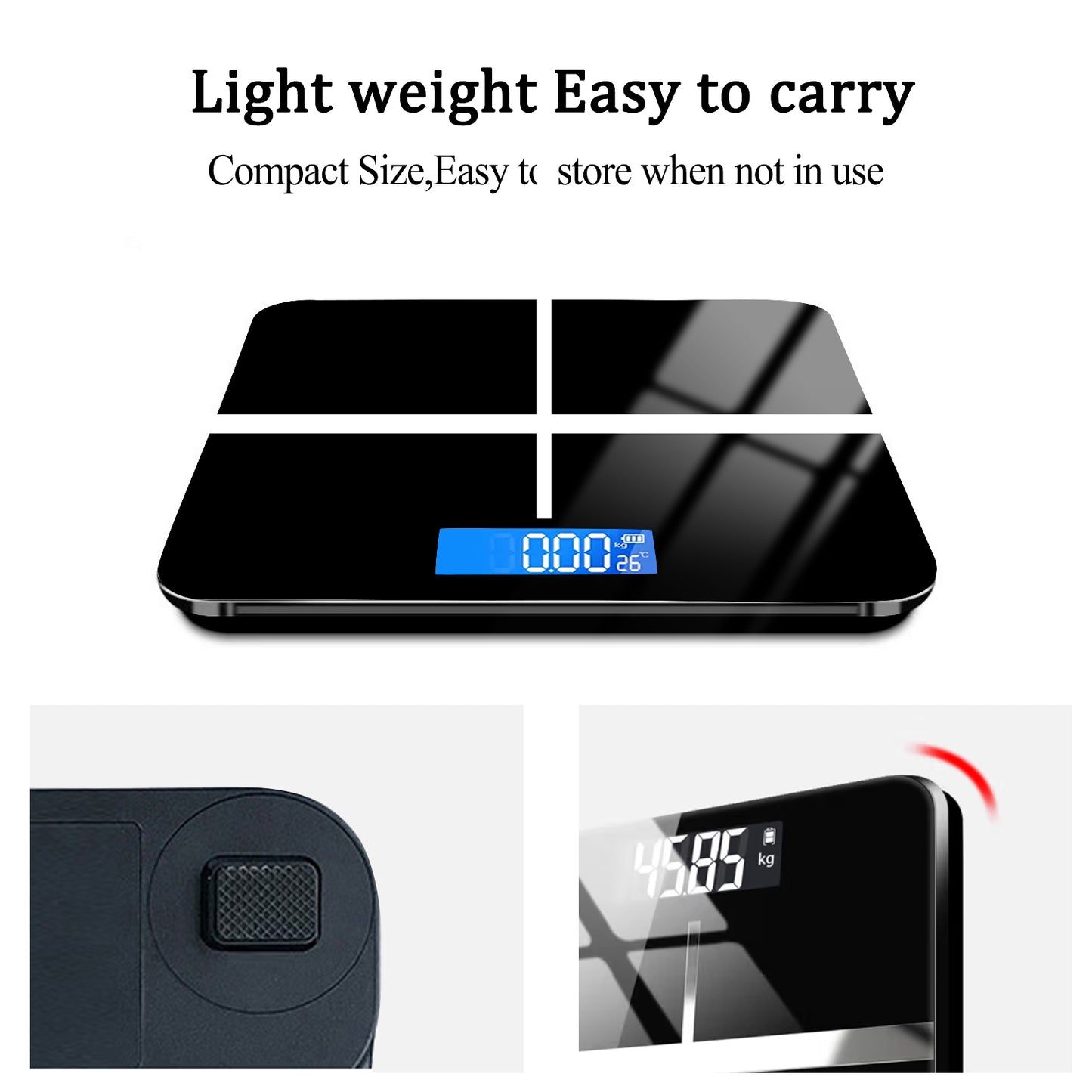 396-pound Weight Scale, Electronic Scale, High-precision Weight Scale,With LCD High-definition Display And Temperature Display Switchable KG,LB Units Durable And Safe, Suitable For Various Scenarios